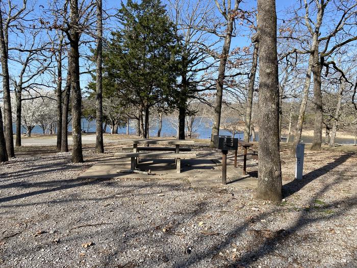 A photo of Site 013 of Loop CBEN at COOKSON BEND with Picnic Table, Electricity Hookup, Fire Pit, Shade