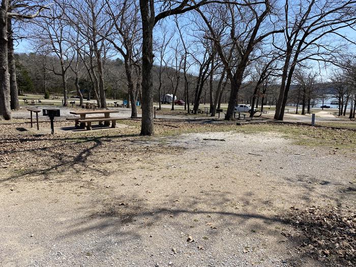 A photo of Site 38 of Loop PBA2 at PETTIT BAY with Picnic Table, Electricity Hookup, Fire Pit, Shade