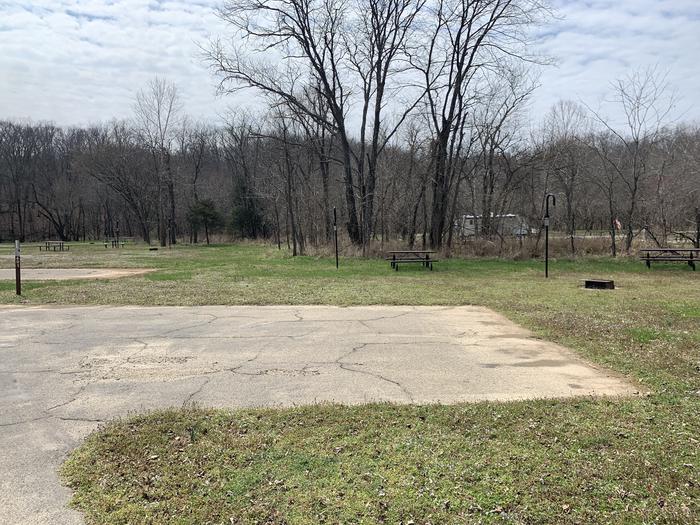 A photo of Site 401 of Loop Loop 400 at ALLEY SPRING with Picnic Table, Tent Pad, Lantern Pole