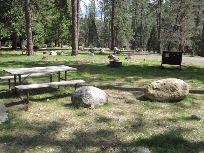 Food locker, picnic table, and fire ringSite 66