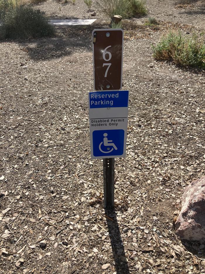 BB6702Boulder Beach Campground Site 67 - Handicap site for Accessible use only