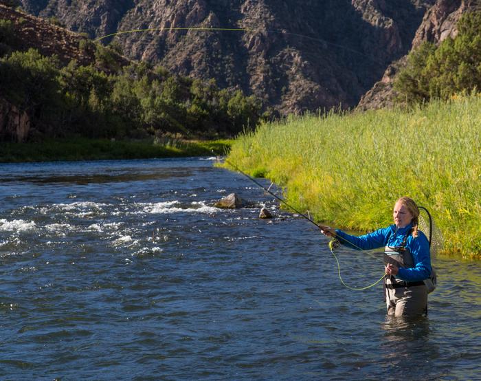 Fly fishing within Gunnison Gorge WildernessFishing the river within Gunnison Gorge Wilderness