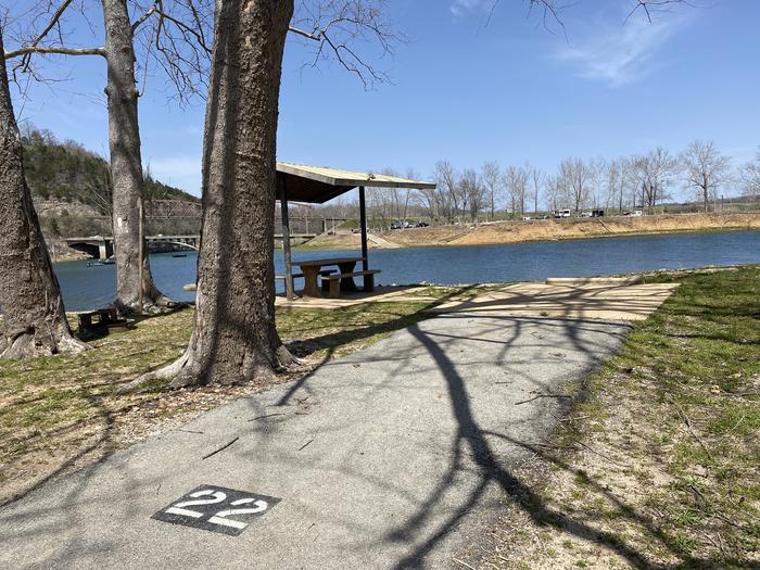 A photo of Site 22 of Loop River Run Park at River Run Park with Picnic Table
