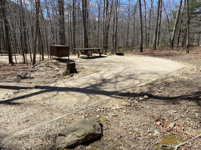 A photo of Site A28 of Loop White Oak Loop A at SHERANDO LAKE RECREATION AREA FAMILY CAMPING with Picnic Table, Fire Pit, Shade, Food Storage, Tent Pad, Lantern Pole