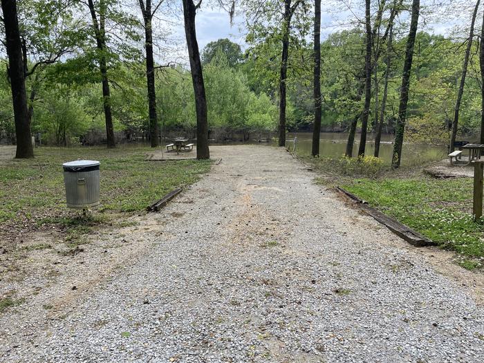 A photo of Site 06 of Loop OAKV at SIX MILE CREEK with Picnic Table, Electricity Hookup, Fire Pit, Waterfront, Lantern Pole, Water Hookup