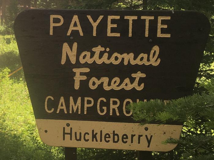 Huckleberry Campground sign