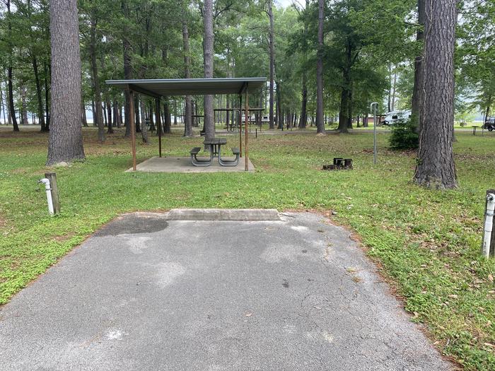 A photo of Site 56 of Loop SCRE at SANDY CREEK with Picnic Table, Fire Pit, Lantern Pole