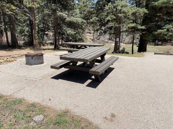 A photo of Site 002 of Loop Loop 1 at CLEAR CREEK CAMPGROUND (NM) with Picnic Table
