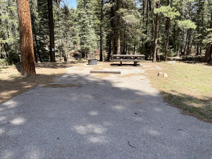 A photo of Site 007 of Loop Loop 2 at CLEAR CREEK CAMPGROUND (NM) with Picnic Table, Fire Pit