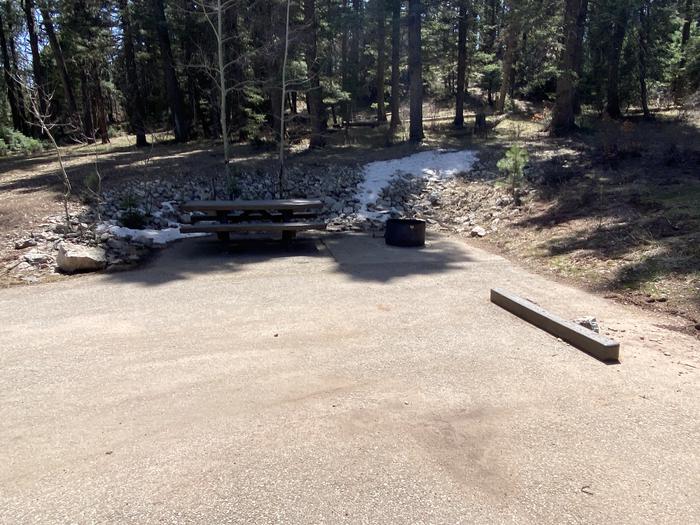 A photo of Site 012 of Loop Loop 1 at CLEAR CREEK CAMPGROUND (NM) with Picnic Table, Fire Pit