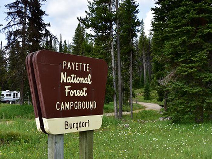 Burgdorf Campground sign