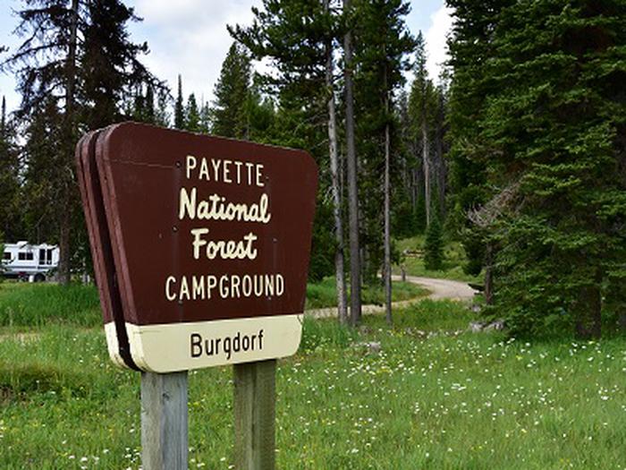 Burdgorf Campground sign