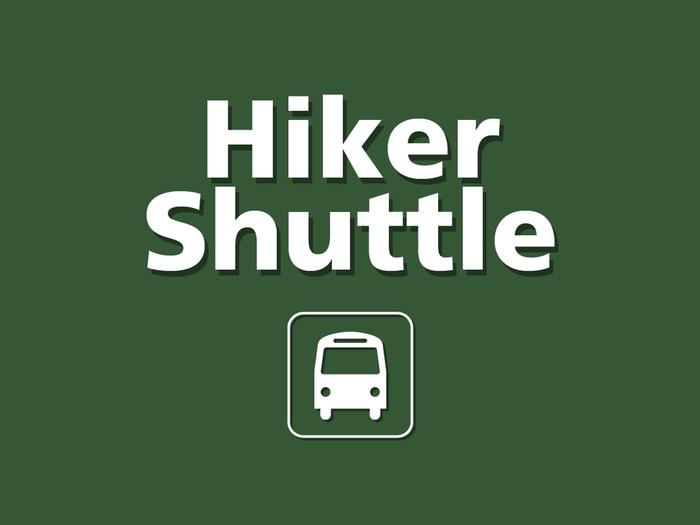 Hiker Shuttle Graphic with bus iconHiker Shuttle Graphic