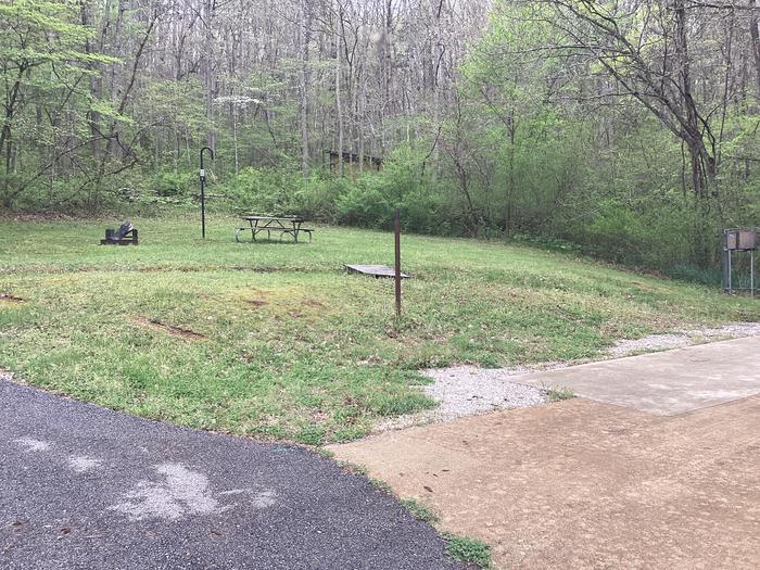 A photo of Site 001 of Loop Host at ROUND SPRING with Picnic Table, Fire Pit, Lantern Pole