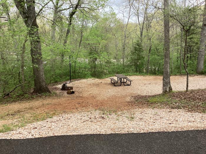 A photo of Site 017 of Loop Sites 2-29, 30-49, E1-E6 at ROUND SPRING with Picnic Table, Fire Pit, Lantern Pole