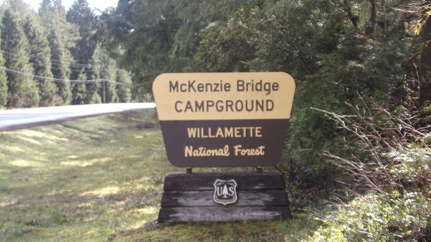 McKenzie Bridge Sign