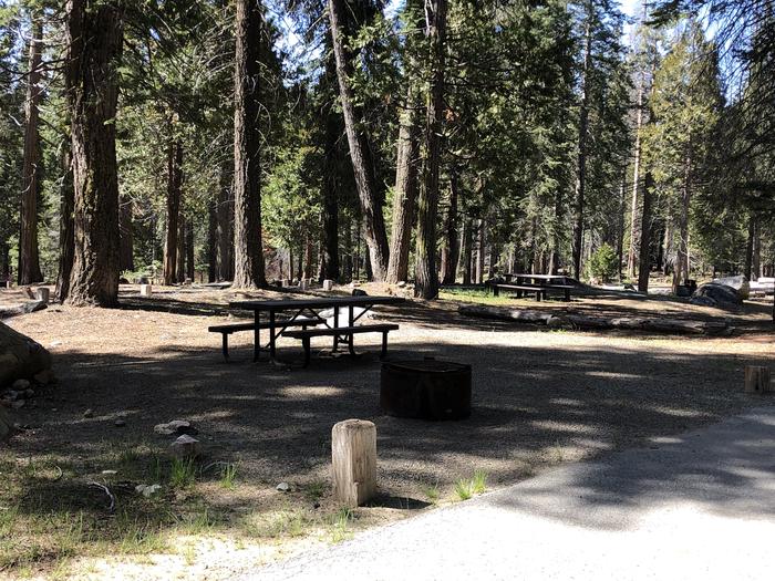 Dinkey Creek site #32fire pit picnic table 