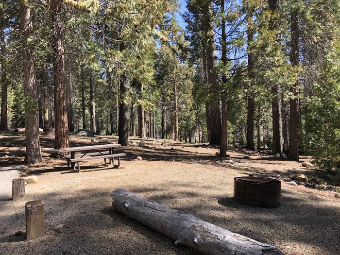 Dinkey Creek site #33picnic table and fire pit 