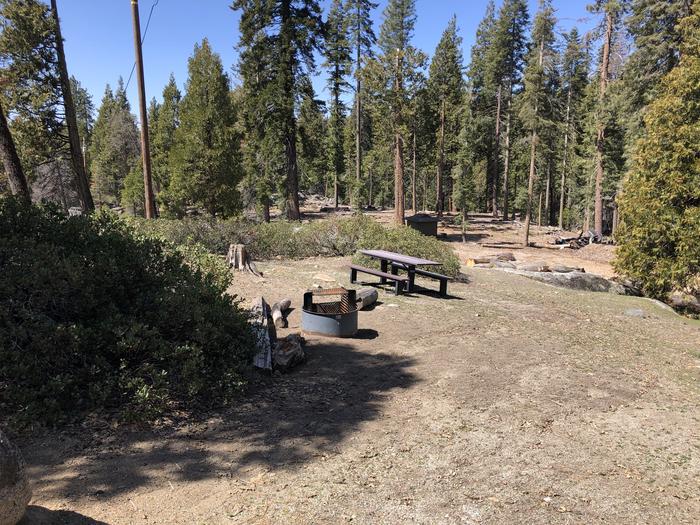 Dinkey Creek Site #45 picnic table and fire  pit 