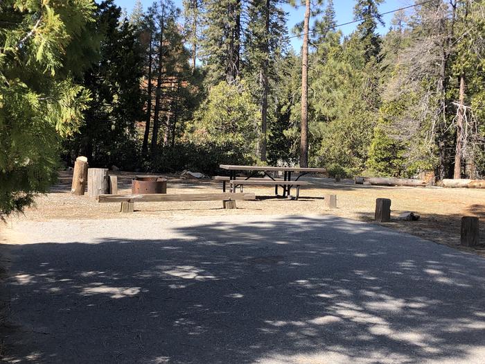 Dinkey Creek site #49picnic table and fire pit 