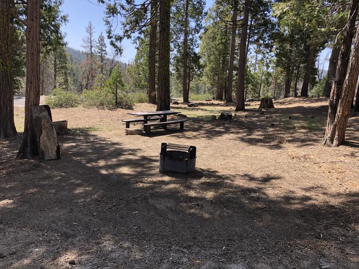 Dinkey Creek Site #50 picnic table, fire pit 