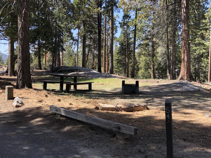 Dinkey Creek Site #54picnic table and fire pit