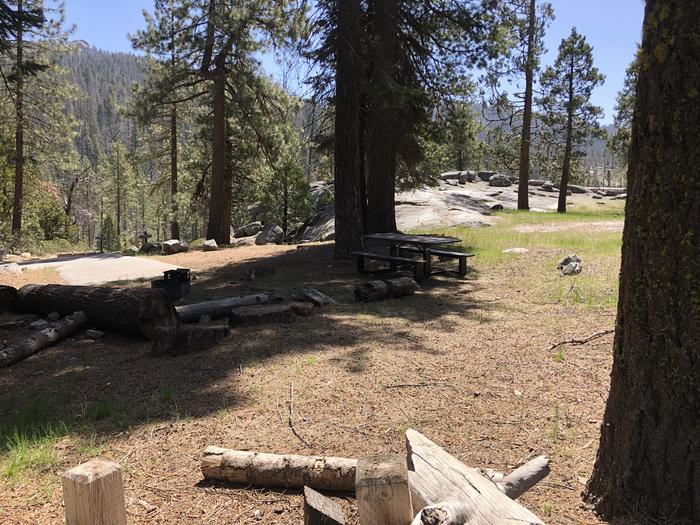 Dinkey Creek site #69picnic table and fire pit 