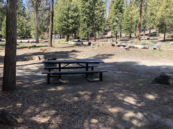 Dinkey Creek site #75picnic table and fire pit 