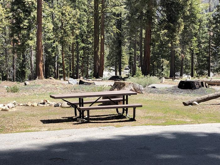 Dinkey Creek site #95picnic table and fire  pit 