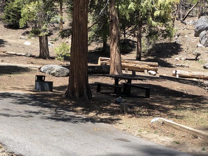 Dinkey Creek site #96picnic table and fire pit 