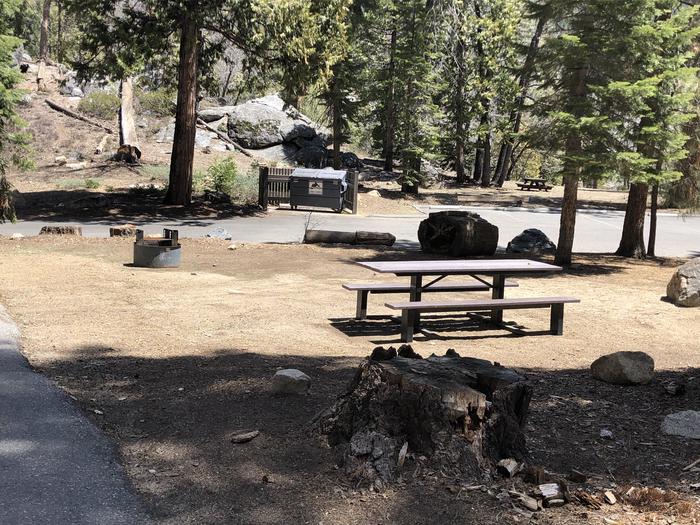 Dinkey Creek site #110picnic table and fire pit 