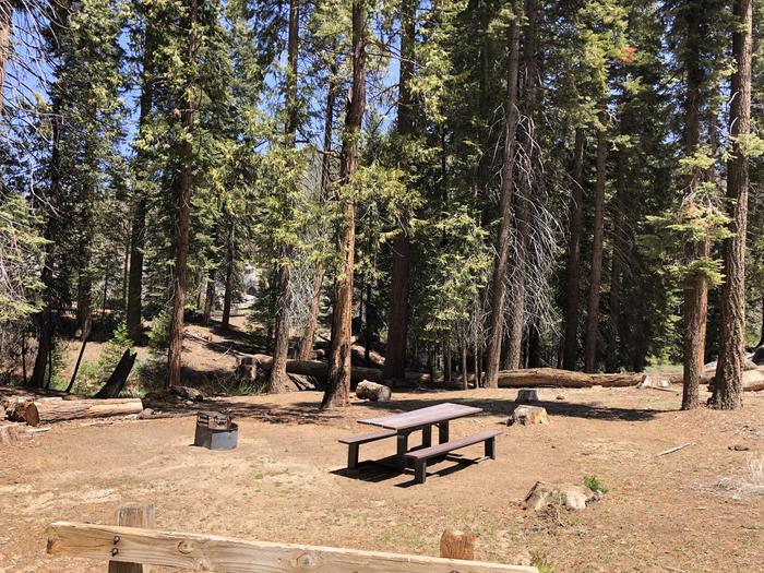 Dinkey Creek Site #120Picnic table and fire pit