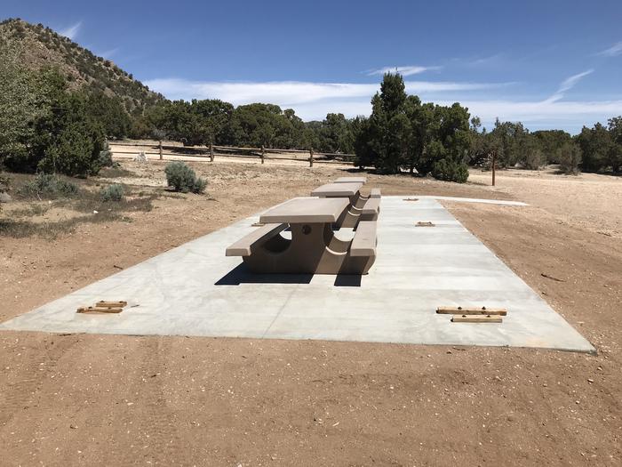A photo of Site 2 of at Rocky Peak Campground with unfinished pavilion