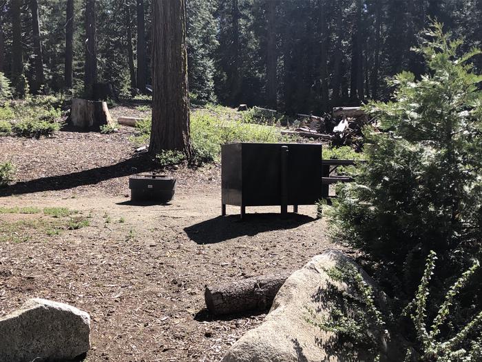 Dorabelle site #50picnic table, fire pit and bear box