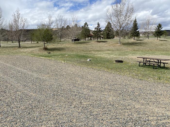 A photo of Site 32 of Loop B at Devil's Elbow Campground with Picnic Table, Fire Pit