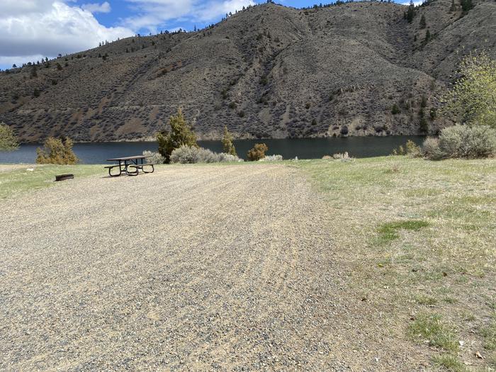 A photo of Site 23 of Loop B at Devil's Elbow Campground with Picnic Table, Fire Pit