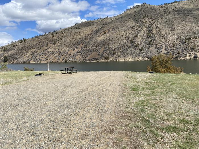 A photo of Site 21 of Loop B at Devil's Elbow Campground with Picnic Table, Fire Pit