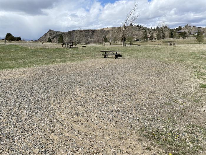 A photo of Site 20 of Loop B at Devil's Elbow Campground with Picnic Table, Fire Pit