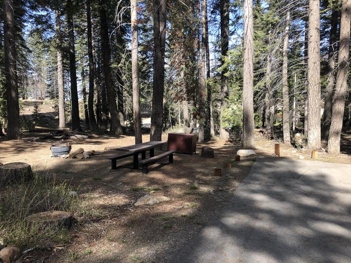 Rancheria site #52picnic table, fire pit and bear box 