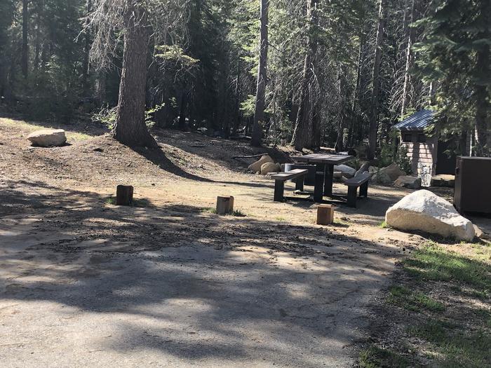 Rancheria site #58 picnic table, fire pit, bear box 