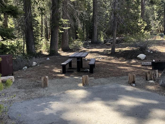 Rancheria Site #70 picnic table, fire pit, bear box