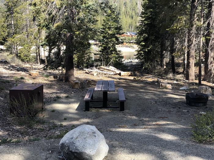 Rancheria Site #71 picnic table, fire pit, bear box