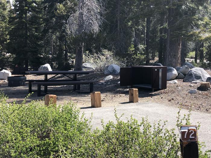 Rancheria Site #72picnic table, fire pit, bear box