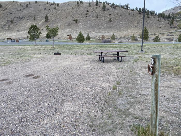 A photo of Site 2 of Loop B at White Sandy Campground with Picnic Table, Fire Pit