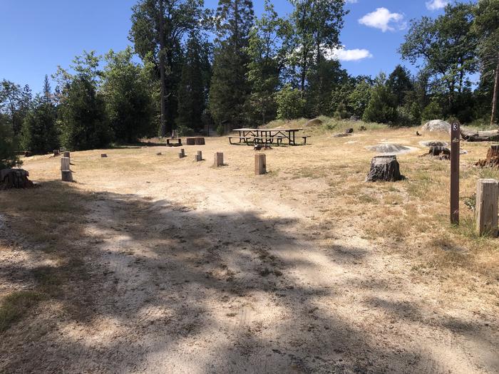 A photo of Site 003 of Loop WISHON BASS LAKE at WISHON BASS LAKE with Picnic Table, Fire Pit, Tent Pad, Lake View, Double Site. Lake View