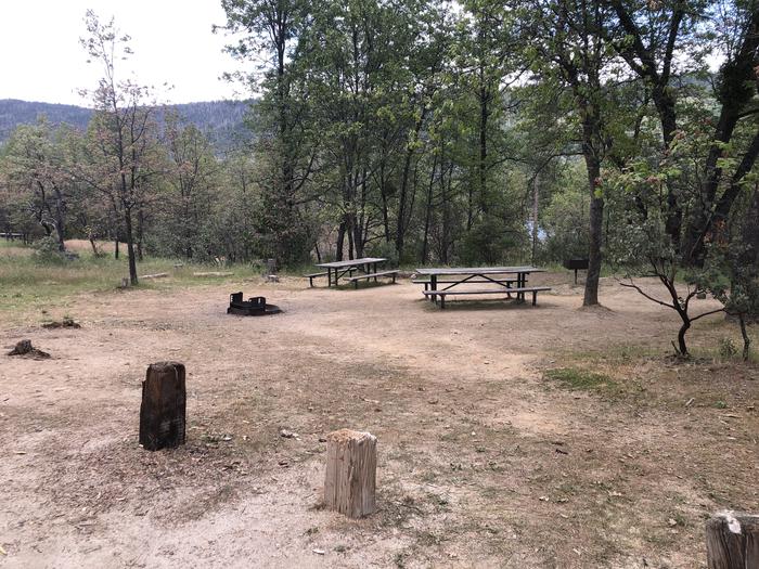 A photo of Site 034 of Loop WISHON BASS LAKE at WISHON BASS LAKE with Picnic Table, Fire Pit, Shade, Double Site. 