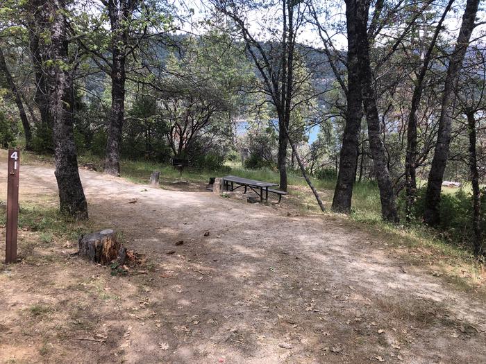 A photo of Site 041 of Loop WISHON BASS LAKE at WISHON BASS LAKE with Picnic Table, Fire Pit, Shade