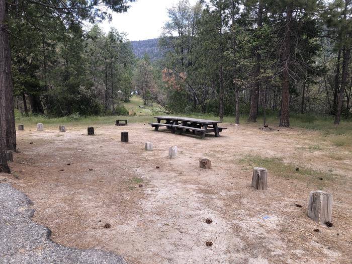 A photo of Site 039 of Loop WISHON BASS LAKE at WISHON BASS LAKE with Picnic Table, Fire Pit, Shade, Tent Pad, Double Site, Pull Thru. 