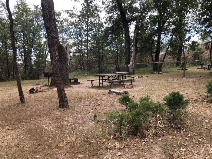 A photo of Site 033 of Loop WISHON BASS LAKE at WISHON BASS LAKE with Picnic Table, Fire Pit, Shade, Double Site, Pull-Thru. 