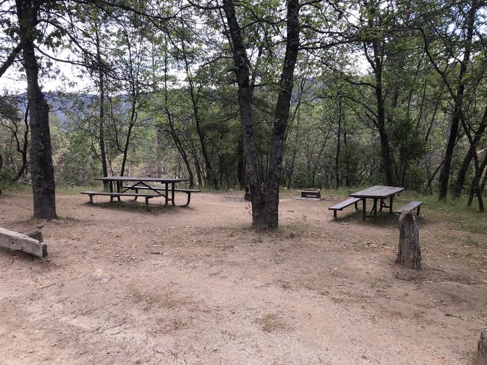 A photo of Site 035 of Loop WISHON BASS LAKE at WISHON BASS LAKE with Picnic Table, Fire Pit, Shade, Double Site. 